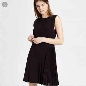 Theory NWT Black Pleated Day Dress